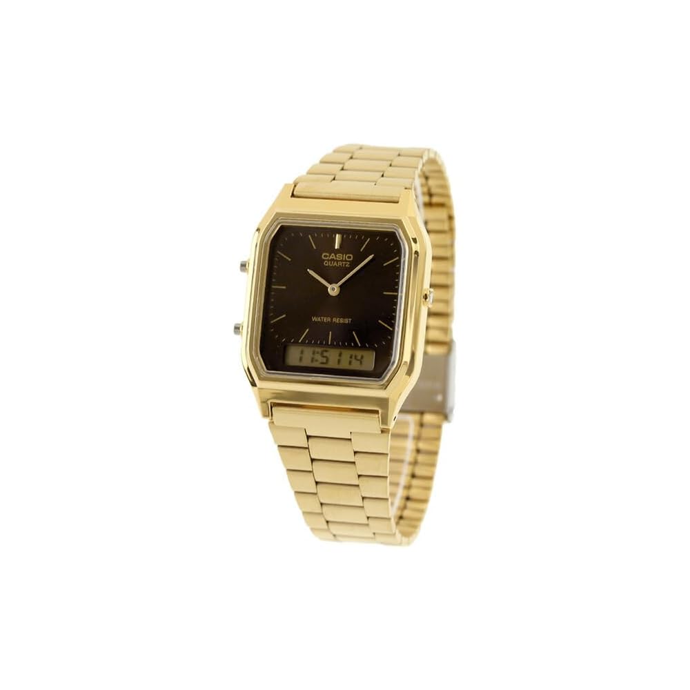 Casio Cheap Casio Classic Quartz Watch Unisex Gold Tone Stainless Steel 30m Water Resistant AQ-230GA-5AMQY