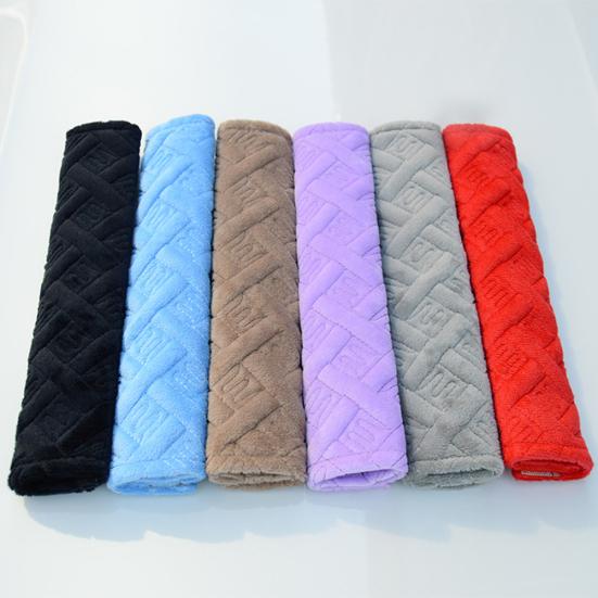 1 Pair Stylish Car Safety Seat Belt Plush Head Support Cushion Shoulder Pads