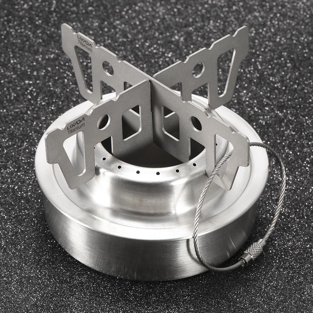 Стійка для плити Lixada з титану для алкогольної плити Хрестова підставка Відкрита стійка для пічки для кемпінгу Підтримка стійки