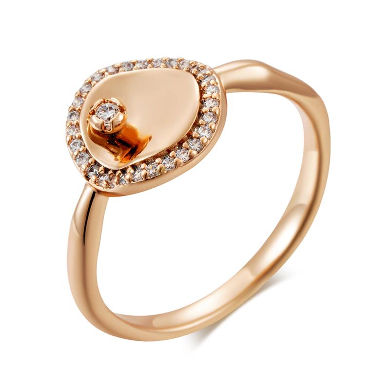 

Geometry Natural Zircon Wedding Bride Ring Fashion Rose Gold Color Women Accessories High Quality Daily Jewelry 10