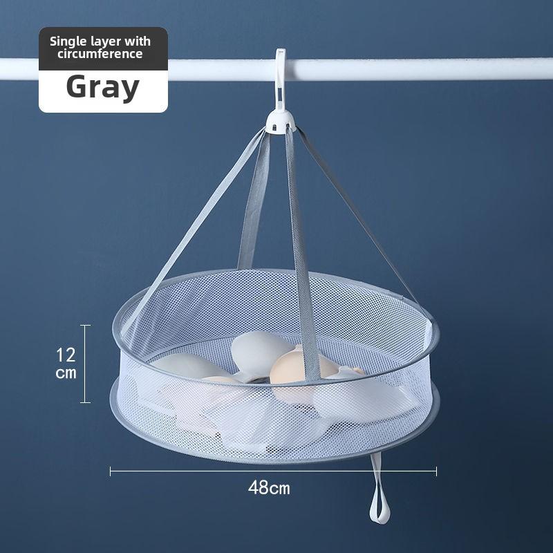 Foldable Mesh Drying Net Basket Hanging Storage Rack for Clothes Laundry Multi-Layer Organizer