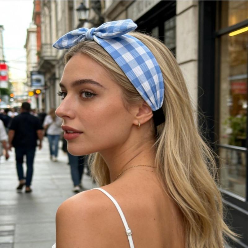 Non Slip Ocean Fish Print Headband with Cute Bow Perfect for Wide Hair Hoop Lovers