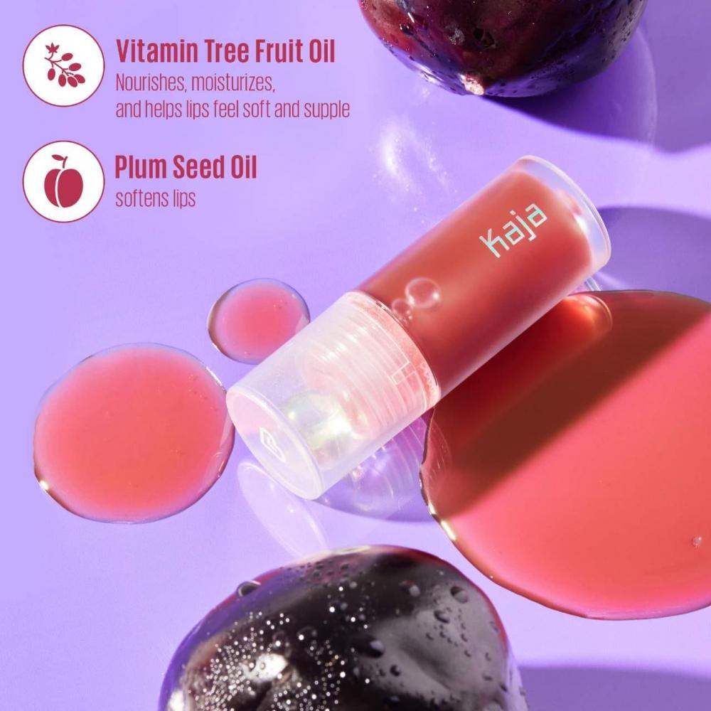 Kaja Juicy Glass Lip Oil 0.13 Oz   3.69 G Plum Paloma Red Plum