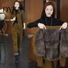 Jacket And Trousers Set 2 Pcs/Set Women Coat Pants Thick Plush Lined Single-breasted Turn-down Collar Winter Two-piece Suit Long Sleeve Drawstring