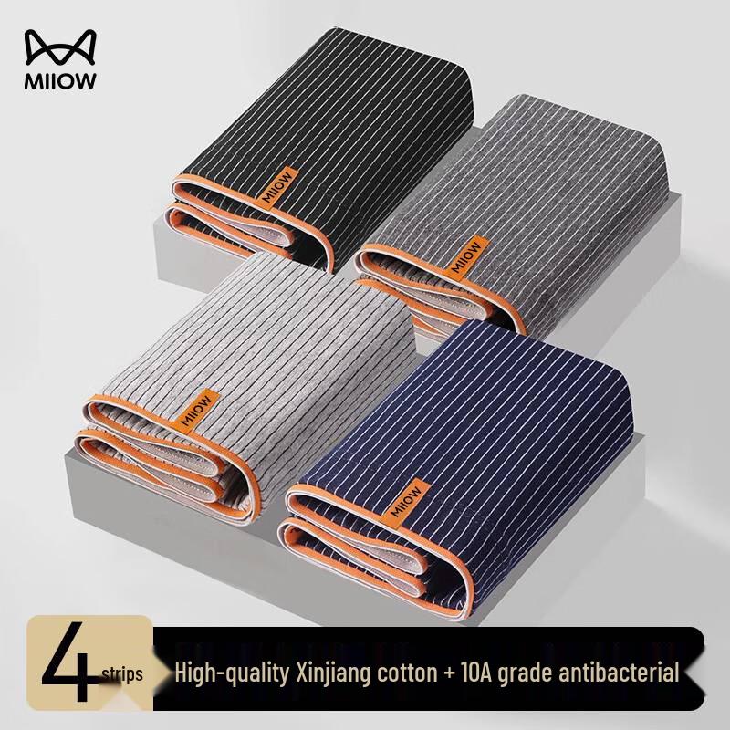 

Мужские антибактериальные дышащие хлопковые боксеры-брифы Mao Ren 10A 3XL