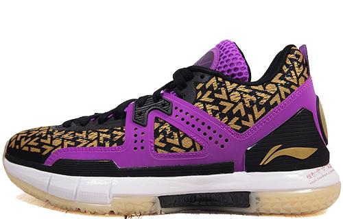 Li Ning WOW 5 Basketball Shoes Men s Low Top Purple ABAM057-12 43