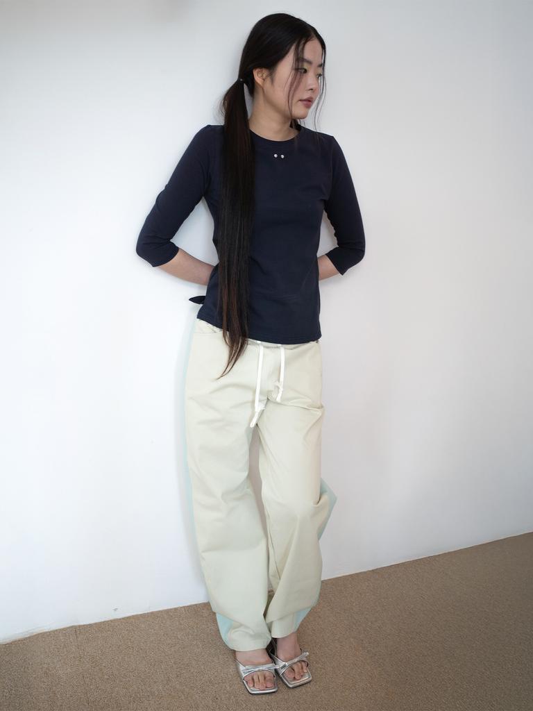 Onseuka Doodle Curved Pants (Light Yellow)