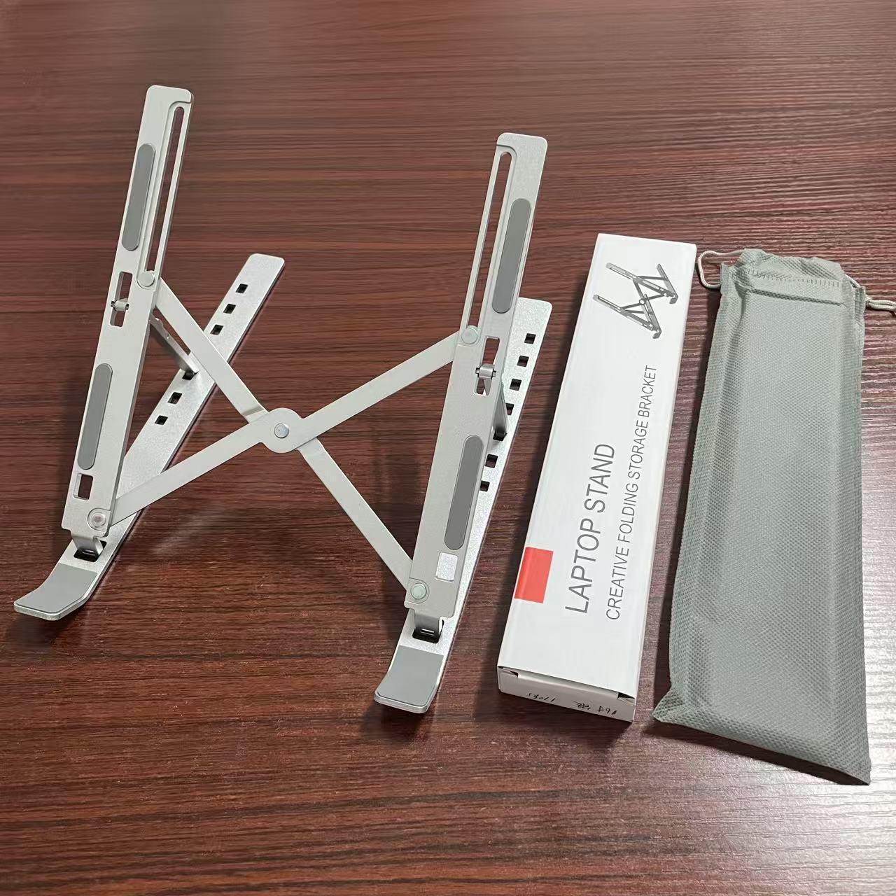 New N8 Aluminum Alloy Laptop Stand - Portable, Foldable, Double-Layer Desktop Holder