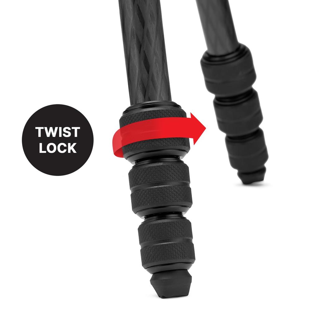 Manfrotto Befree Advanced AS Camera Travel Tripod Kit with Twist Portable and Compact Ball Carbon Fiber DSLR Mirrorless Camera Accessories Lock,