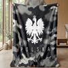 Poland Football Printed Flannel Blanket Skin Friendly Warm Decorative Throw for Indoor Couch Bed Daily Use