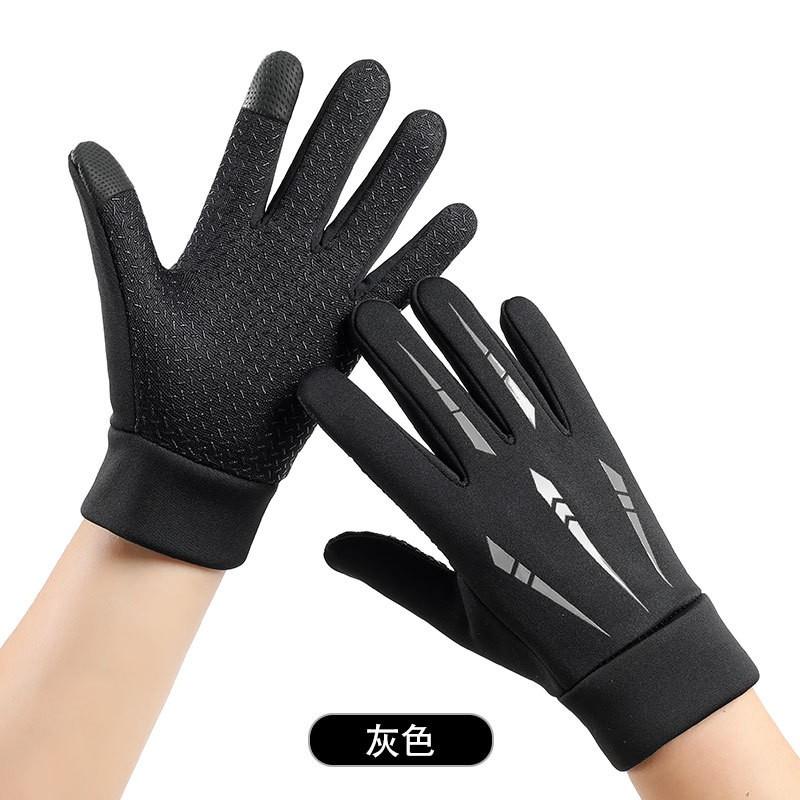 Winter Warm Fleece-Lined Windproof Touchscreen Gloves Men Outdoor Cycling Driving Anti-Slip Durable