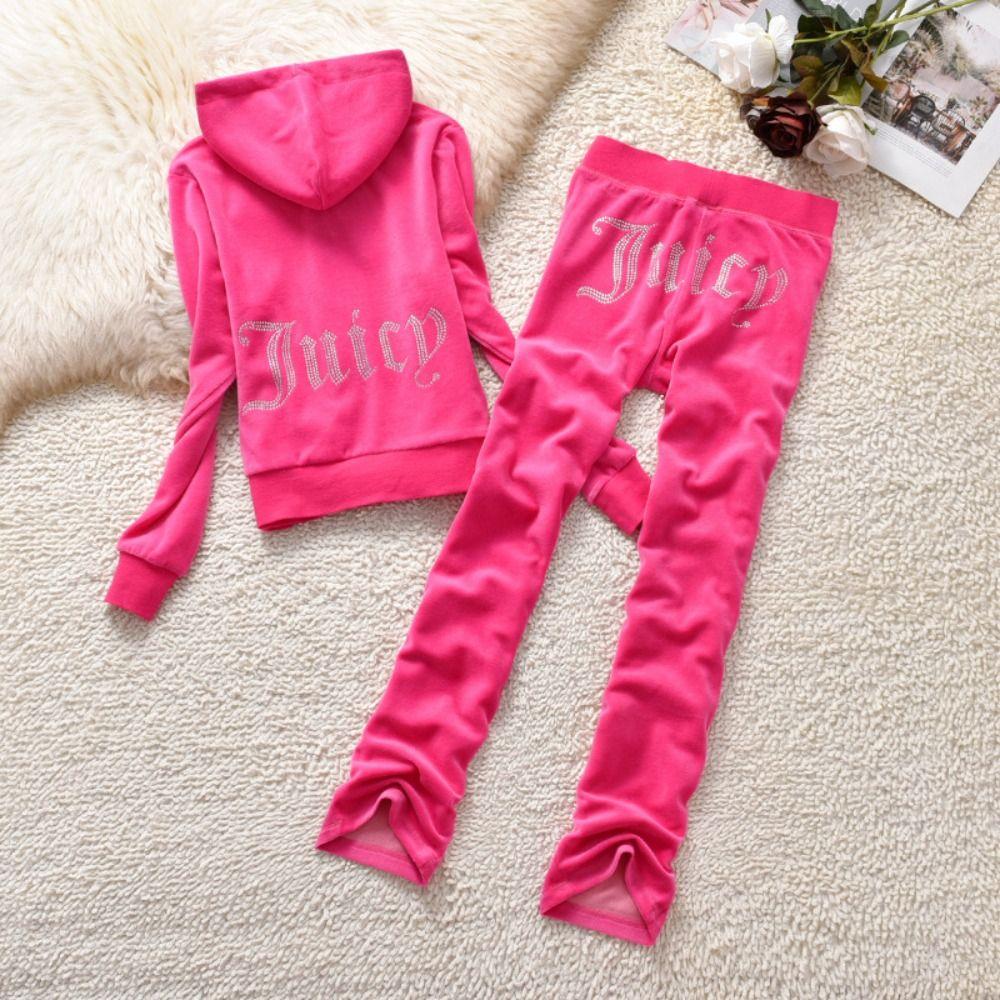 2Piece Sets Velvet Running Sets Long Sleeve Tracksuit Women Y2K Fashion Hooded Pants  Women