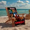Individuelles ultraweiches Strandtuch mit Halloween-Horror-Thema, ideal für Pool - Camping, Tauchen - Perfekter Reisebegleiter, Lebendiges Strandtuch.