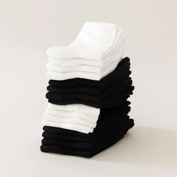 [4 TYPE] Essential Daily Socks Women 8-Piece Set (Original/Plain Long Socks/Ribbed Long Socks/Fake)