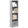 VidaXL Bookcase Sonoma Grey 40x24x143 Cm Engineered Wood, Bookshelf, Book Holder, Book Support, Cabinet of 857788