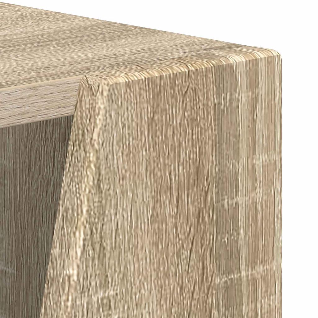 Side Shelf Sonoma Oak Finish 33 x 32 x 70.5 cm Engineered Wood