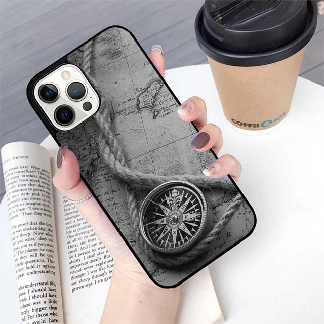 Compass Phone Case For Apple iPhone 17 Air Pro Max Plus Coque For iPhone 17 Air 14 15 16 13 12 Max Cover
