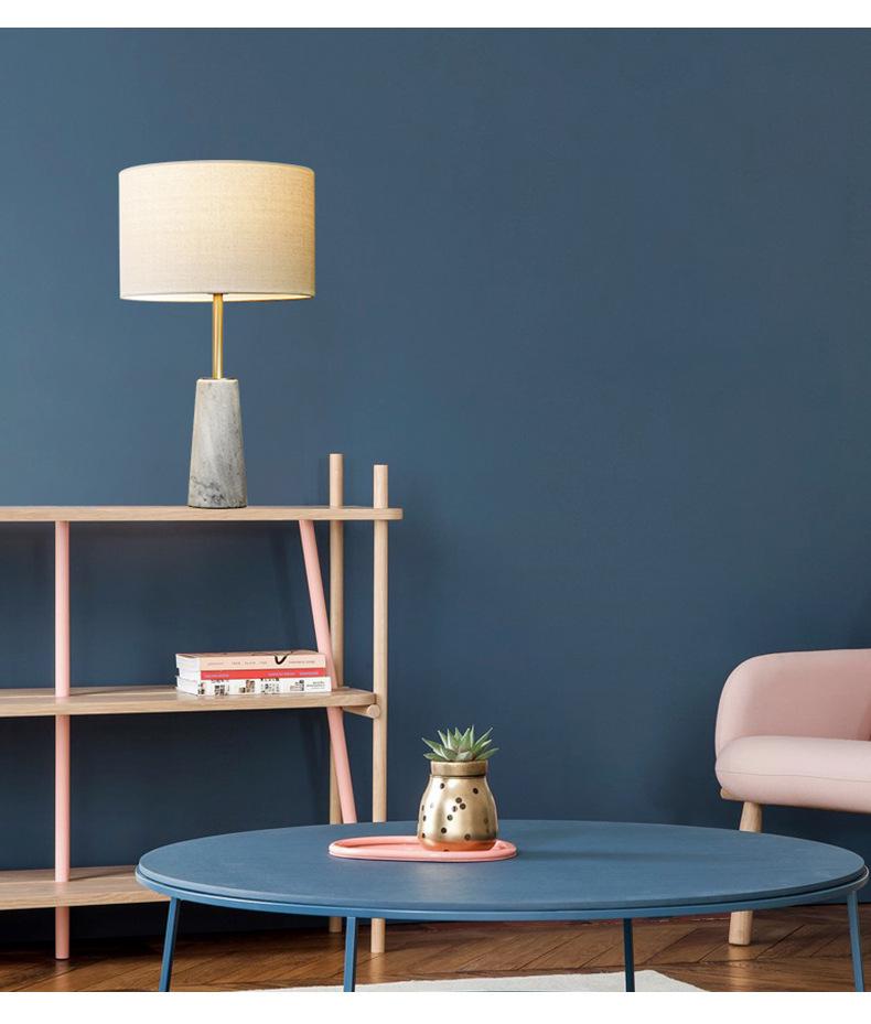 Nordic Marble Table Lamp: Light Luxury, Post-Modern Design for Living Room or Bedroom Decor.
