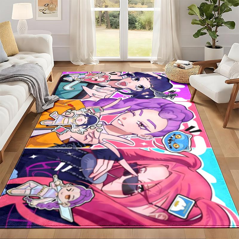 Kpop demon hunters Carpet Door Mat for Living Room or Bedroom Protective Mat Under Chair Office Decoration Christmas Gift Birthday Present