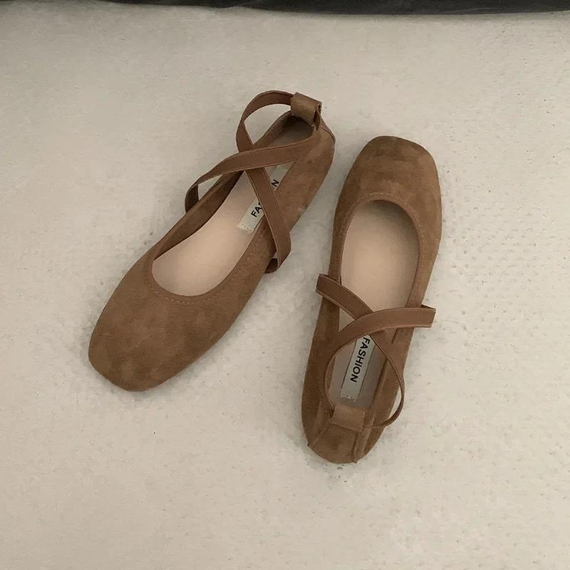 Fashion Elegant Women Fashion Shoes Pink Ballet Flat Shoes for Women 2025 New Summer Soft Bottom Mary Janes Slip On Zapatos De Mujer