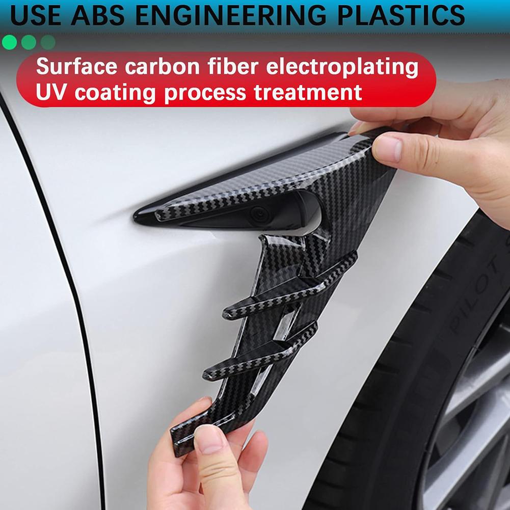 Seitenkamera Blinker Schutzabdeckung Modifikationszubehör Autotür Kamera Flanken Seitenflügel Panelabdeckung für Tesla Model 3 Y