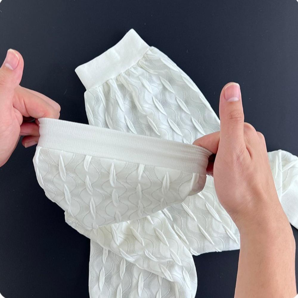 French Style Sunscreen Arm Cover Breathable Summer Ice Silk Long Sleeves  For Women