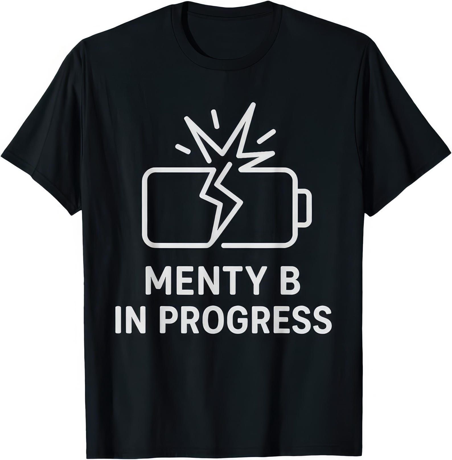 Menty B In Progress Retro Funny Joke Humour T shirt S