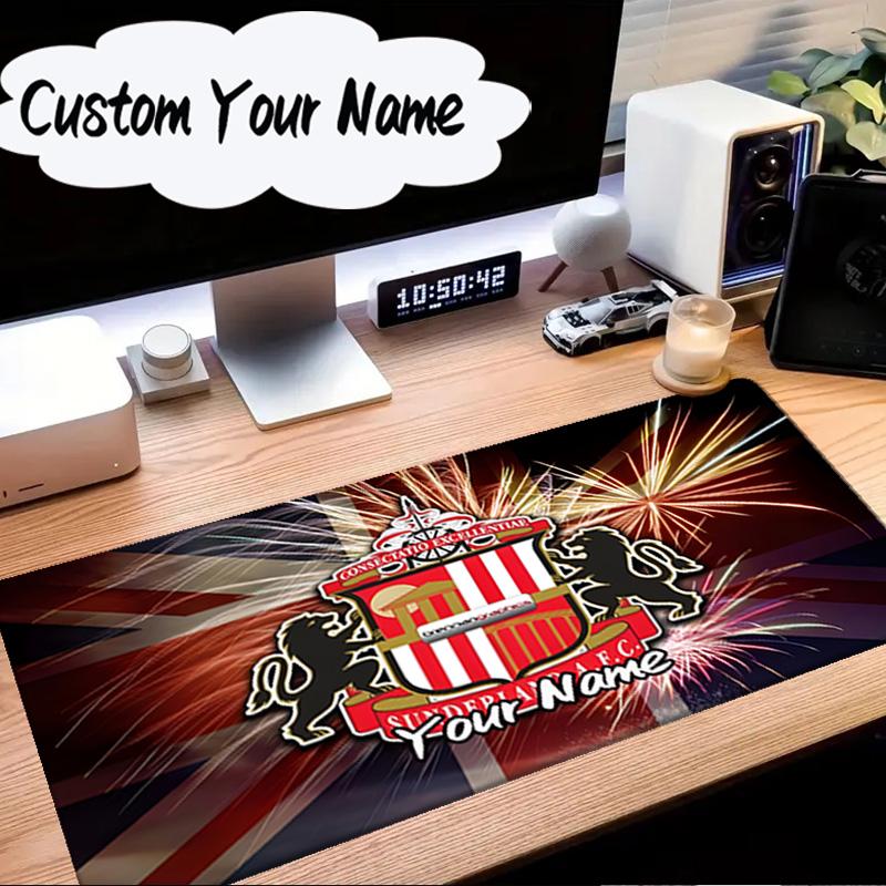 Custom Name Mouse Pad Sunderland Football Mouse Pad Desk Mat, Non-Slip Rubber Backer Pad For Computer Notebook Gaming Mouse Pad Birthday Gift