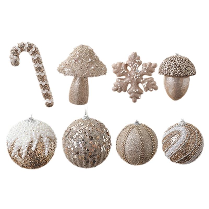 Shatterproof Christmas Tree Hanging Pendants Shimmering Baubles for Holiday Decoration Indoor and Outdoor Ornament