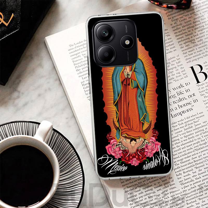 Virgin De Guadalupe Virgen Mary Cover For Xiaomi Redmi Note 14 13 12S 12 11 Pro Plus Phone Case 11S 10S 10 11E 11T + 9S 9 Print