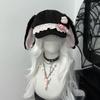 Hübsche Hasenohren-Barettmütze Atmungsaktive Baumwolle Subkultureller Achteckiger Hut Für Streetwear Anime Event Treffen Verkleiden