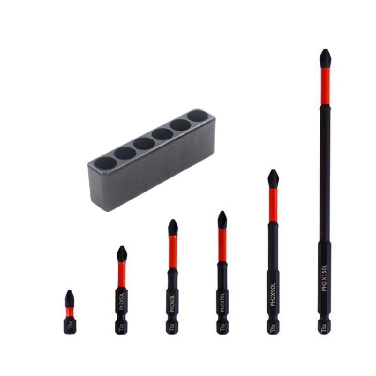 

6/12Pcs Magnetic Screwdriver Bit with Anti Slip Grip Impact Driver Bit for Reliable Use In Various Repair Scenario