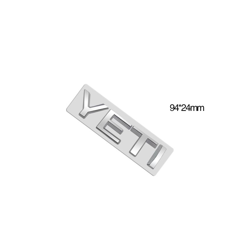 Metal Emblem Chrome Silver Car Sticker Badge Decal Body Trunk Decor for Karoq Kodiaq Rapid Yeti Octavia Superb Fabia Kamiq 4x4