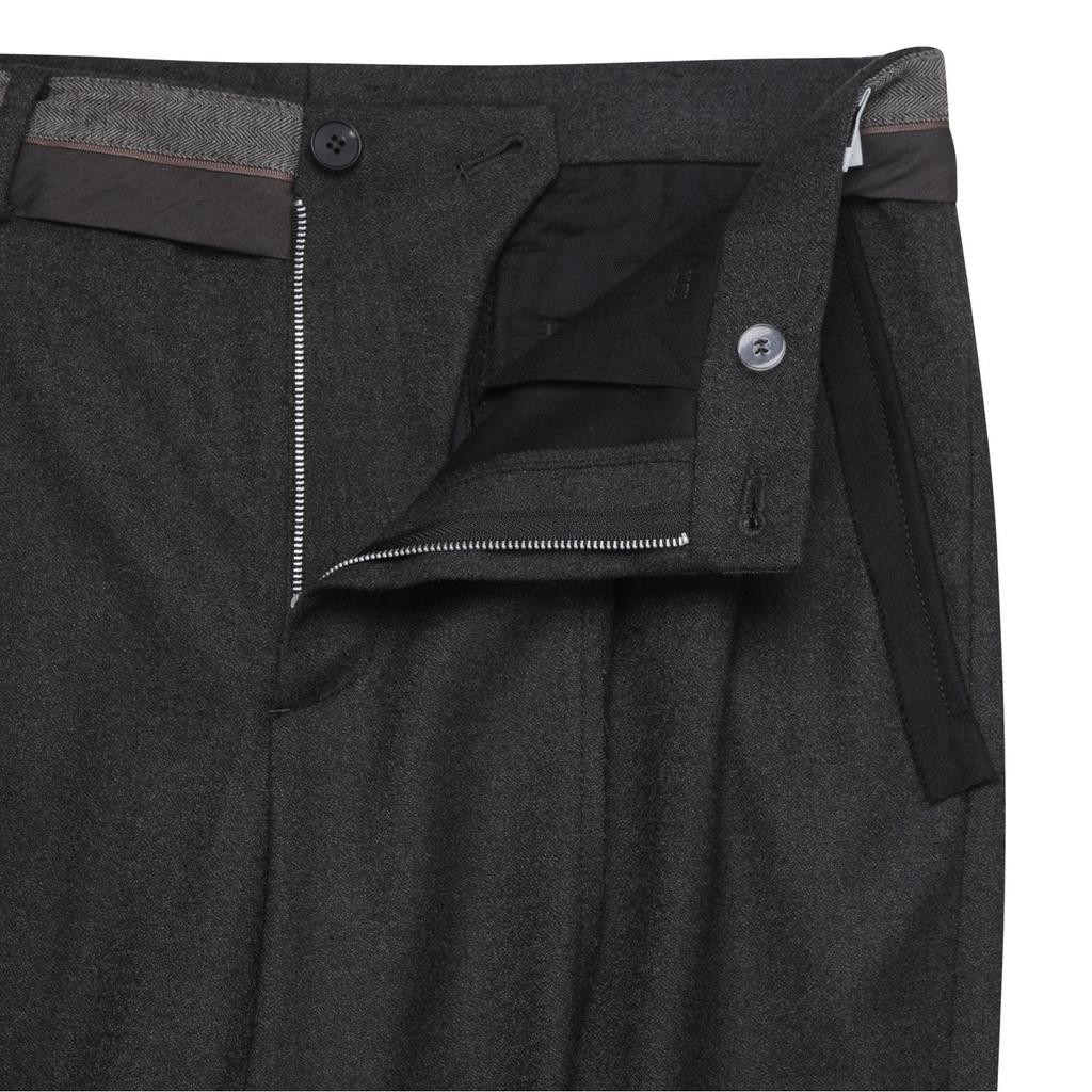 RECODE Raw Edged Tape Detail Wool Pants_Rkpaw23609Gyx