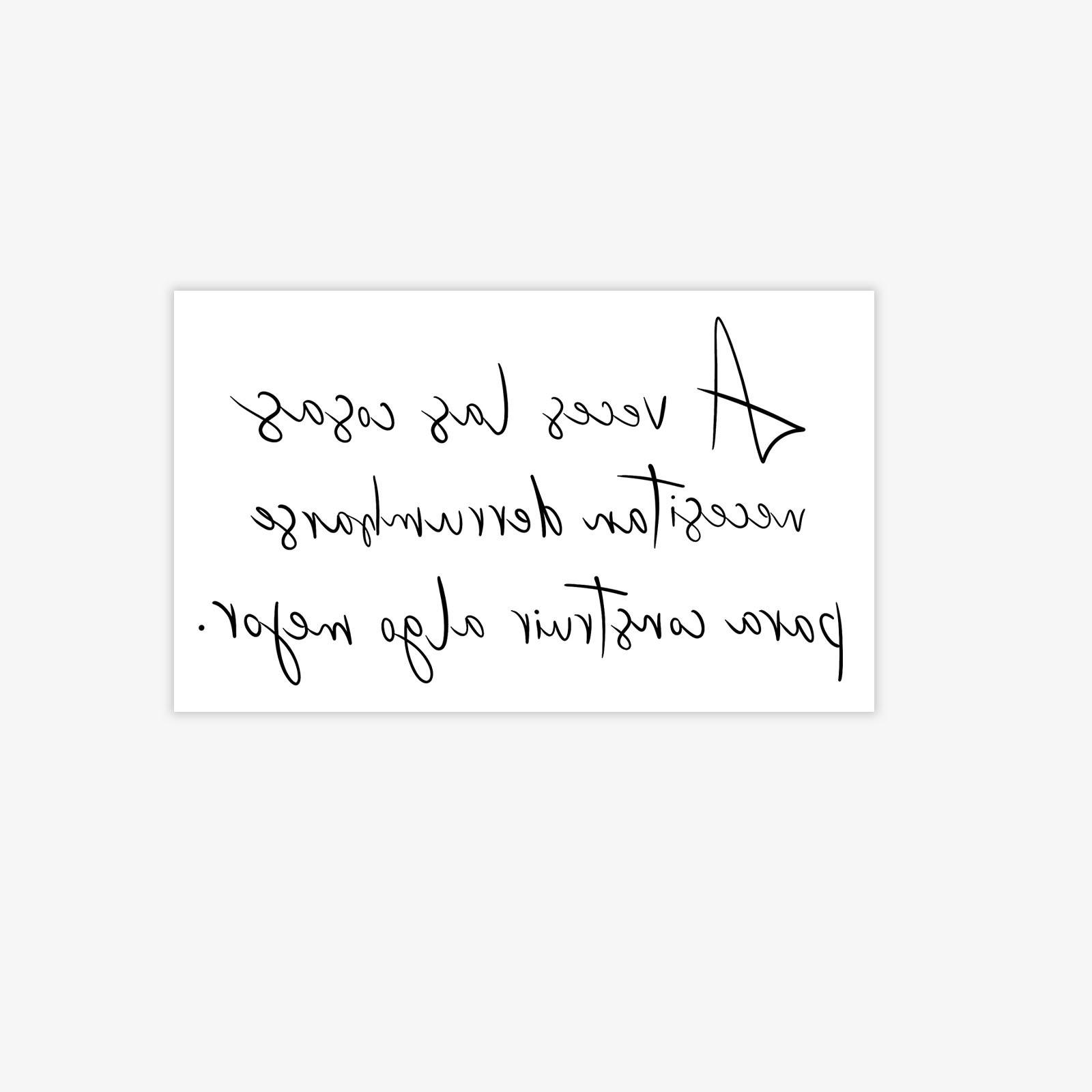 

Simple Handwritten Spanish Tattoo Sticker, Growth Inspirational Copy, Waterproof, Sweat-Proof And Non-Reflective 11*18