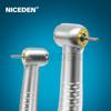 NICEDEN Silent LED Turbine Air Rotor Push Button Portable Dental LED High Speed Handpiece with 5 Lamps LED Light