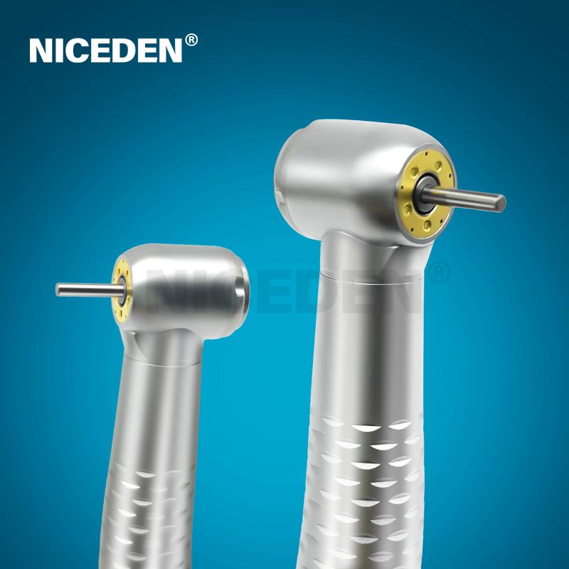 NICEDEN Silent LED Turbine Air Rotor Push Button Portable Dental LED High Speed Handpiece with 5 Lamps LED Light
