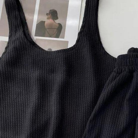 Three-Dimensional Jacquard Women's Casual Vest and Shorts Set - 2024 Summer Collection