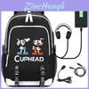 Stylish Cuphead Backpack With Usb Charging Port For Kids And Boys School Use