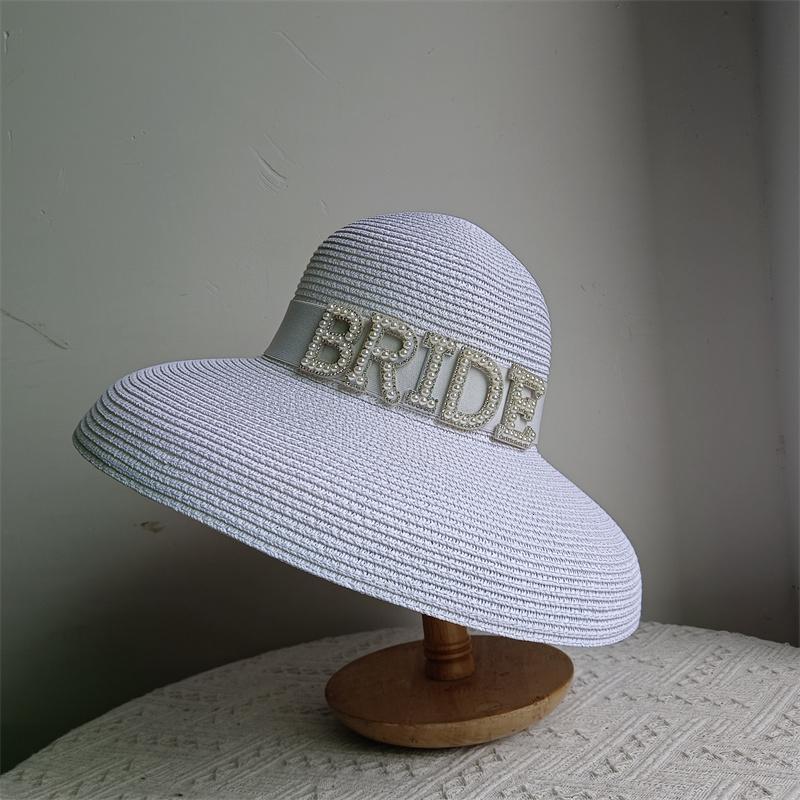 Bridal Malan Flower Style Cowboy Hat All Kinds of Hats for All Seasons Summer Beach Hat Elegant Cowboy Hat Pearl Accessories