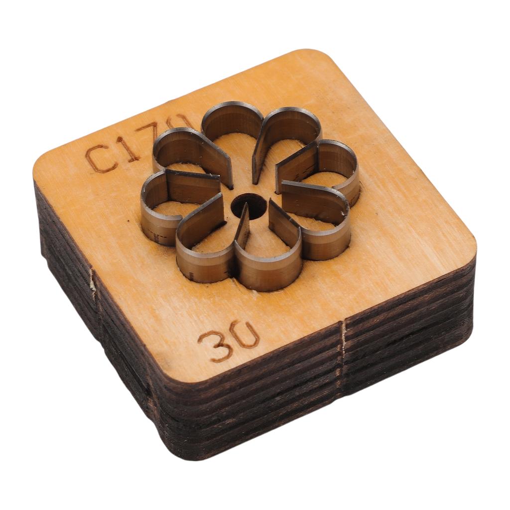 Flower Leather Cutting Die Wooden Base Steel Blade Multifunctional Leather Punching Mold Die Cutter for Decors Crafts
