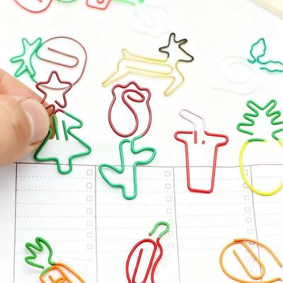 Two-Tone Irregular Metal Paper Clips for Office and Bookmarks