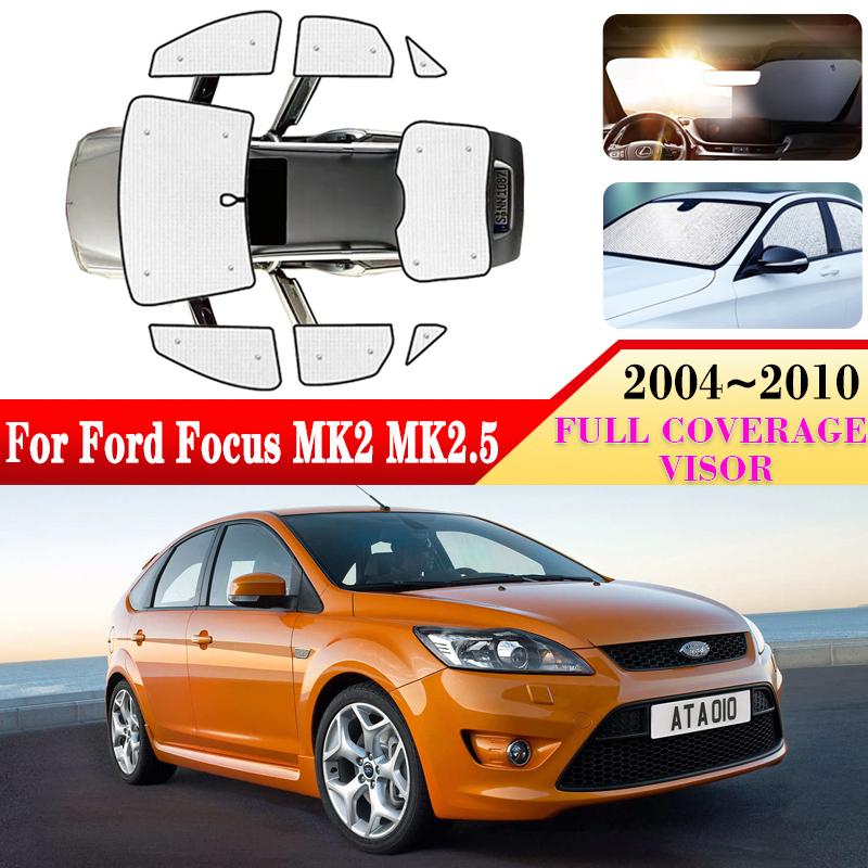 Car Cover Visor For Ford Focus 2 MK2 MK2.5 2004-2010 Auto Windshield Anti-UV Car Window Shading Protector Covers Car Accessories