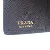 Prada 1MV204 Bifold Wallet Black Safiano/Nylon Women