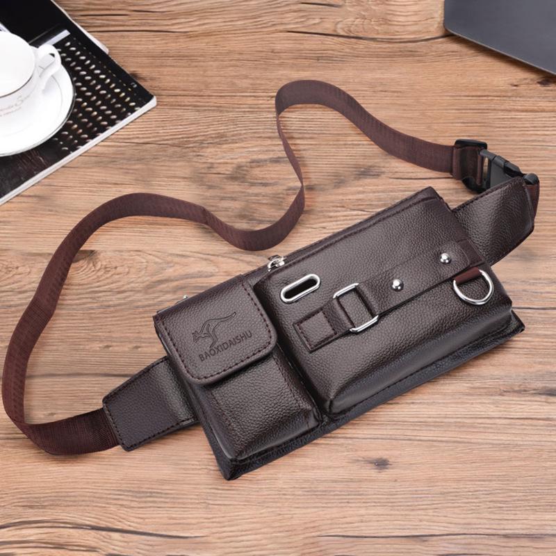 Męska wielofunkcyjna sportowa torba na pas i crossbody - Torba na klatkę piersiową z PVC o dużej pojemności do jazdy na rowerze i przechowywania telefonu