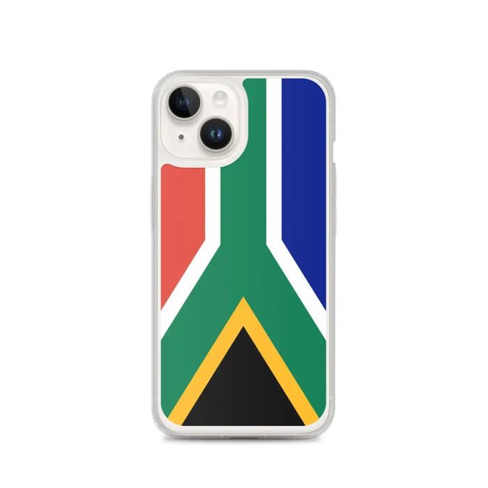Coque iPhone - Vícebarevný - Drapeau Afrique du Sud - Souple - Design Vertical - Silikon