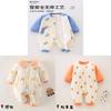 Baby Cotton Sleepsuit Winter Warmth With Snap Button Closure For Newborns