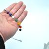 Natural Stone Colorful Beads Pendant Yoga Buddha Bead Necklace Pendulum Pendant N536
