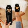 Retro Shoes Women's Flat Shoes with Exquisite Embroidery Velvet Loafers for Women Ladies Shoes Small Heel
