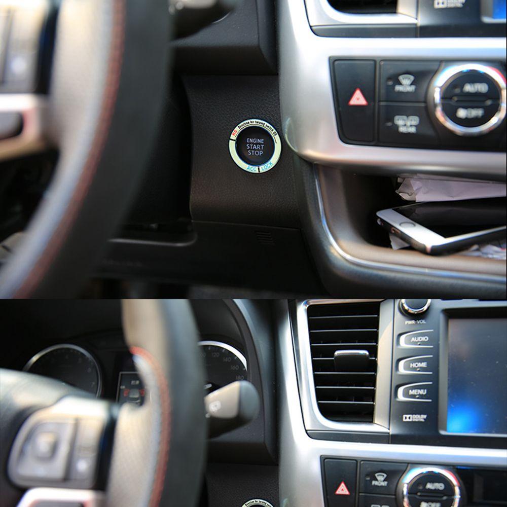 Fashion Alloy  Circle Luminous  Stickers Auto Car Ignition Switch Cover